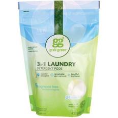 GrabGreen 3-in-1 Laundry Detergent Pods Fragrance Free 24 Pods