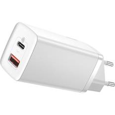 Baseus 65w Baseus 65W USB-C Snabbladdare med GaN2 Lite Tech, EU Vit