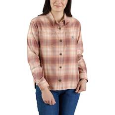 Herr - Lila Skjortor Carhartt MIDWEIGHT FLANNEL L/S PLAID SHIRT