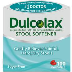 Dulcolax Gentle Relief Stool Softener Laxative, Sodium, 100mg Liquid Gel