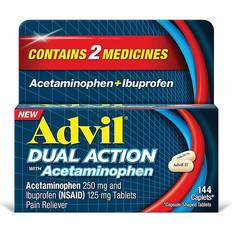 Medicines Advil 144-Count Dual Action Caplets With 200 Mg Mg Ibuprofen Ct