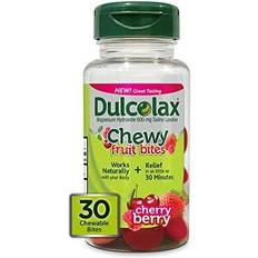 Dulcolax Chewy Fruit Bites, Saline Laxative, Cherry Berry 30ct Cramp-Free Relief