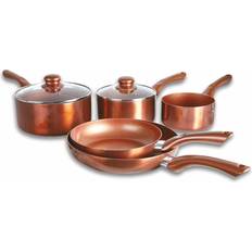 Pink Cookware Sets Cermalon Cermalon Ceramic 5 Set Copper Cookware Set with lid