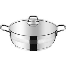 Stainless Steel Shallow Casseroles Evimsaray Asude Series Stainless Steel 24cm Shallow Lid with lid