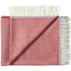 Rød uld plaid Silkeborg Uldspinderi plaid Paz Tæppe Rød (200x130cm)