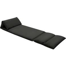 Cuscini per sedia vidaXL A Sdraio Da Terra Pieghevole Nera In Microfibra Cod MXL 73941 Cuscino per sedia Nero