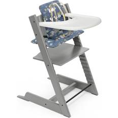 Stokke Baby Chairs Stokke Tripp Trapp High Chair and Cushion with Tray Storm Grey Into the Deep