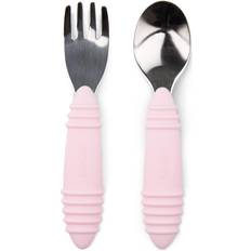 Pink Kids Cutlery Bumkins Toddler Spoon and Fork Pink