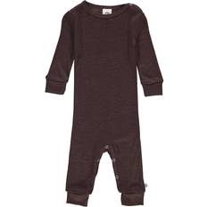 Braun Jumpsuits Müsli Wolle Baby Einteiler