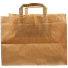 Papirpose med hank Bærepose papir m/hank, 21 ltr. brun, 32x22x26 cm