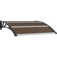 vidaXL Sort Dørbaldakin 120 x 100 cm Polycarbonat Sort