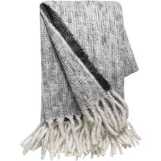 Cozy Living Mathea plaid Kit/sort Tæppe Sort, Grå