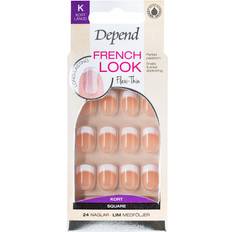 False Nails Depend French Look Short - Beige