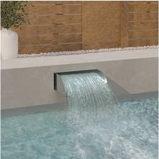 Argent Décorations de Jardin vidaXL Cascade Fontaine de Piscine 45x34x14 cm Acier Inoxydable 304