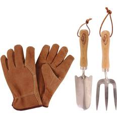 Acier inoxydable Binettes à main Esschert Design Set de 3 Outils De Petit Jardinage - Beige