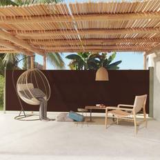 Marrone Tendalini laterali vidaXL Tenda Da Sole Laterale Retrattile Per Patio 160x600 cm Marrone