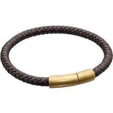 Fred Bennett Reborn Recycled Leather Plaited Bracelet B5326