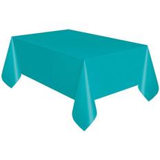 Green Table Cloths Unique Party Rectangular Plastic Tablecover Caribbean Teal plastic colours oblong table 22 tablecloth tableware cover catering 54x108