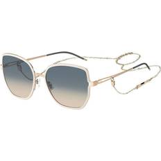 HUGO BOSS Dame Solbriller HUGO BOSS Gold-tone sunglasses with forked temples branded chain
