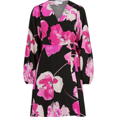 Selected Ronja Siv 3/4 Short Dress - Black Aop