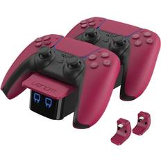 PS5 Controller Twin Docking Station - Cosmic Red