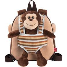 Zainetto Reversibile con Peluche Scimmietta