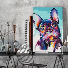 Bulldog heminredning Arkiio Bulldog Portrait Väggdekor 40x60cm