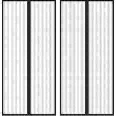 vidaXL Insect Door Curtains 2 pcs with Magnet Blocks Black 220x110 cm