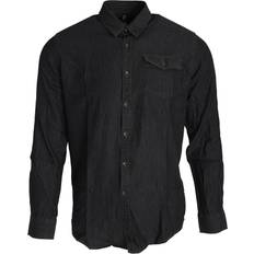 Premier Mens Jeans Stitch Long Sleeve Denim Shirt (Indigo Denim)