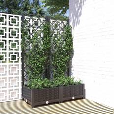 VidaXL Krukker & Urtepotter vidaXL plantekasse med espalier PP Plantekasse