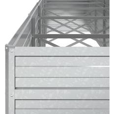 vidaXL Garden Raised Bed 480x80x77 Galvanized Steel Flower Box