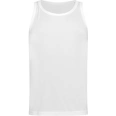 Mens Active Poly Sports Vest - Blanc/Vert/Noir