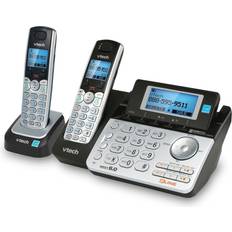 Landline Phones Vtech DS6151-2 2 Handset Cordless Telephone, Silver/Black Quill