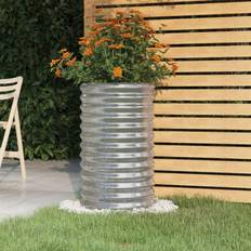 Vasi, Piante e Coltivazione vidaXL Vaso Giardino Acciaio Verniciato a Polvere 40x40x68 cm Argento