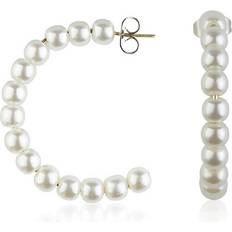 Emilie ørering Everneed Emilie Lü Hoops - Silver/Pearl