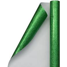 Christmas Glitter Green Gift Wrap 25 Sq.ft