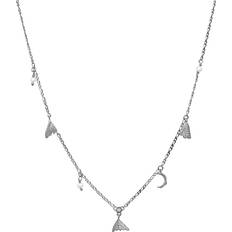 Månesten Halskæder Maanesten Nocha Necklace - Silver/White/Transparent