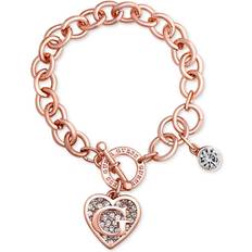 Guess Bracelets Guess Link Chain Bracelet - Rose Gold/Transparent