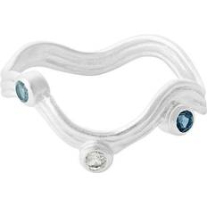 Pernille Corydon Hellir Ring - Silver/Transparent/Topaz