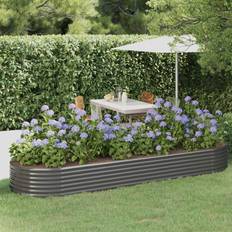 VidaXL Vasi da Giardino vidaXL grey, 322 Garden Planter Powder-coated Raised Bed