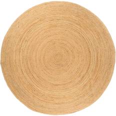 vidaXL gulvtæppe 240 flettet jute rundt Beige 200cm