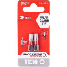 Milwaukee Borr-bits Elverktygstillbehör Milwaukee Shockwave Bits TX30 25mm 2-pack