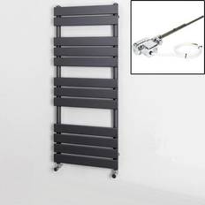 Heated Towel Rails Duratherm Dual Fuel Flat Heated Grey, Anthracite