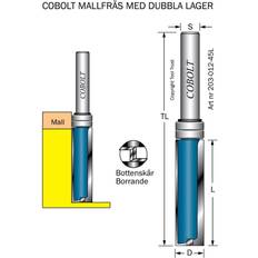 Cobolt Cobolt 203-012-45L Mallfräs med styrlager