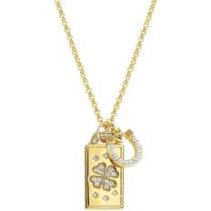 Nomination Talismani Luck Four Leaf Necklace - Gold/Transparent