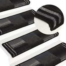 Polyamide Stair Carpets vidaXL black 10x Stair Grey, Black