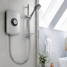 Silver Shower Rail Kits & Handsets Triton Amore 9.5kW Silver