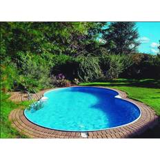 Stålväggspool Planet Pool Stålväggspool Premium Åttaform 6.25x3.6 m Carrarra