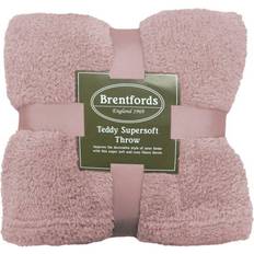 Brentfords Teddy Fleece Manta Marrón, Plata, Blanco, Gris, Negro, Rosa, Azul, Amarillo, Beige (200x150cm)