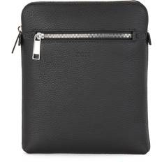 HUGO BOSS Men's Grained Italian-Leather Envelope Bag Black